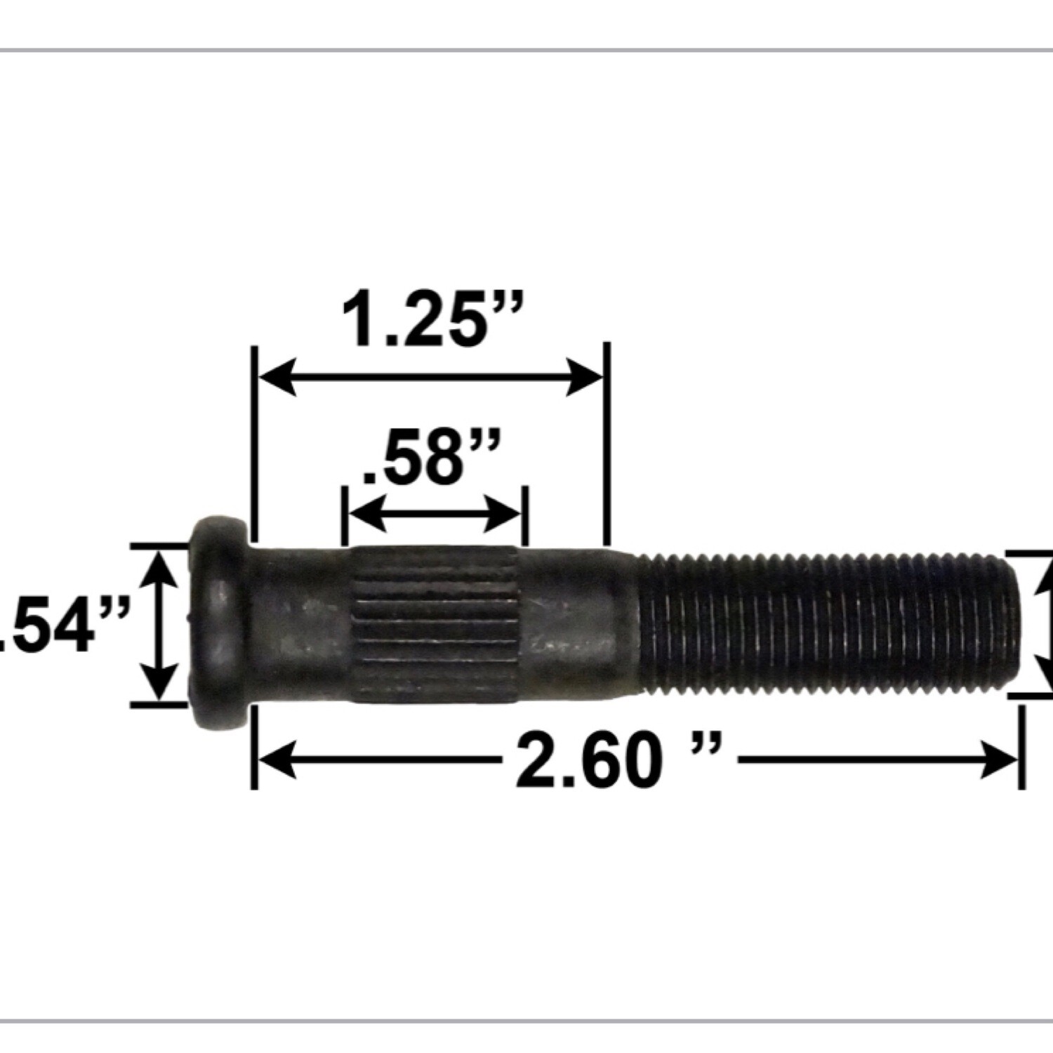 Wheel Stud 1/2-20" x 2.70": 7-262 ; K363909 ; 007-360-00 ; K71-848-00
