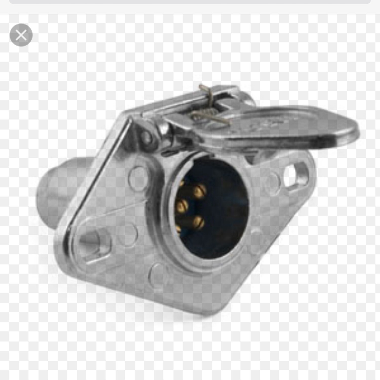 6-Round w/Round Pin, Metal, Car End: F7062