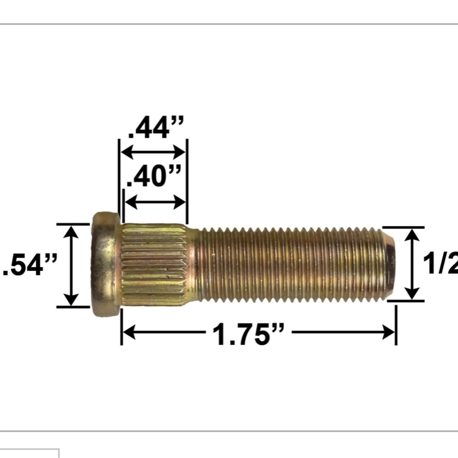 Wheel Stud 1/2-20" x 1.75": 7-502T