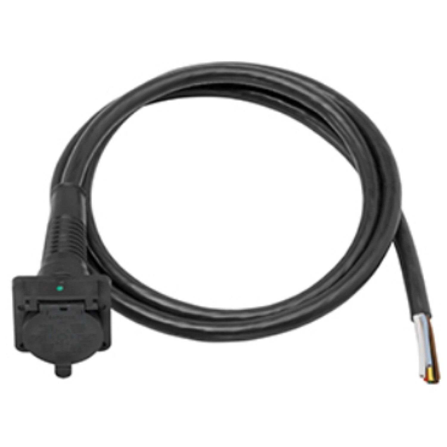 7-Round w/Flat Pin, Molded Car End w/4ft. Harness: 50-87-004