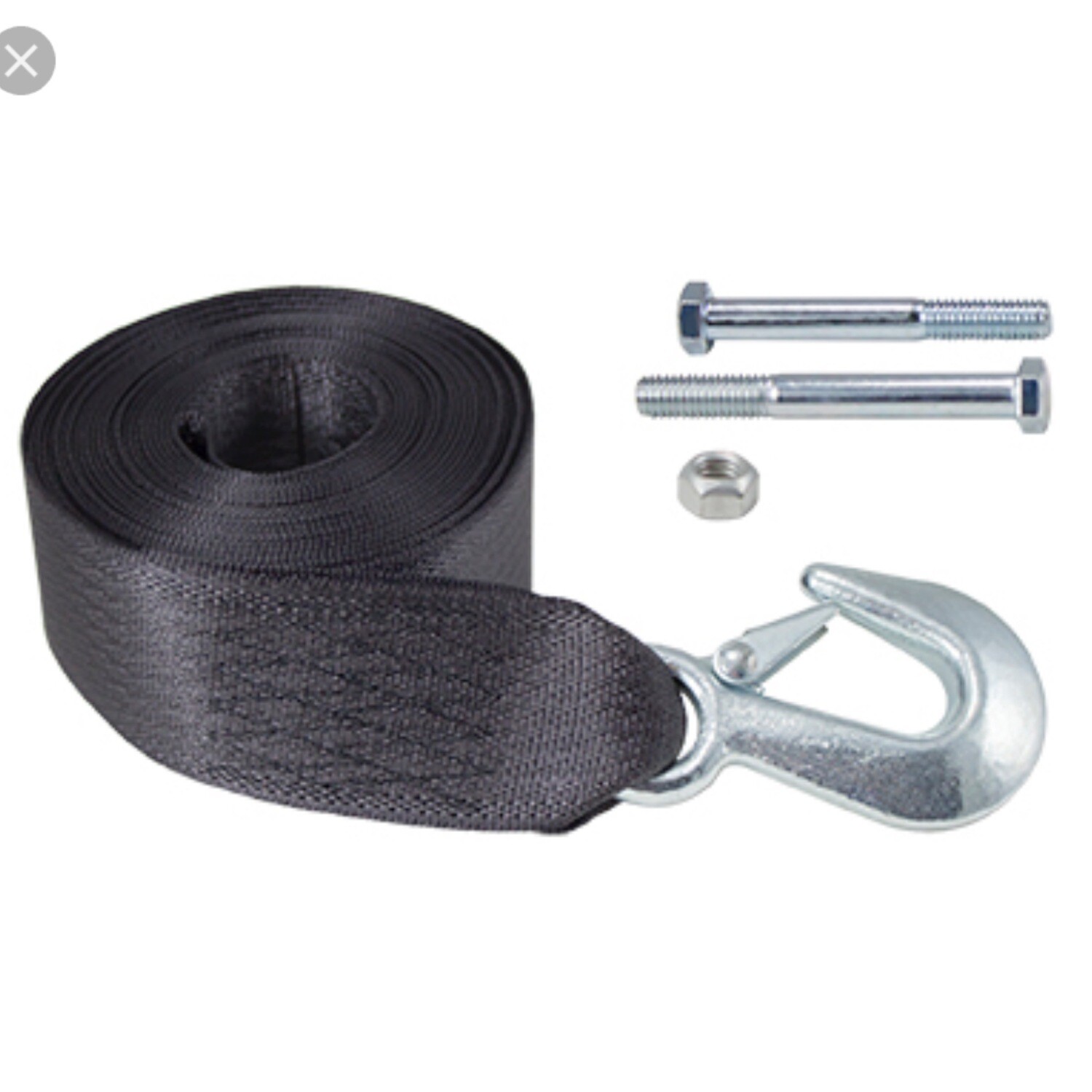 Winch Strap with Hook 15': F50460