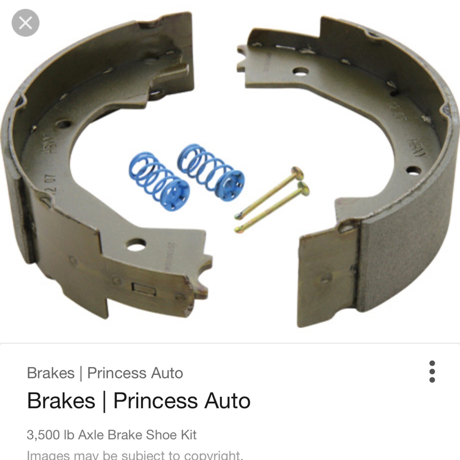 SO - Shoe & Lining Kit - 3500lbs. 10 in x 2-1/4in Electric (LH Self-Adjusting): K71681