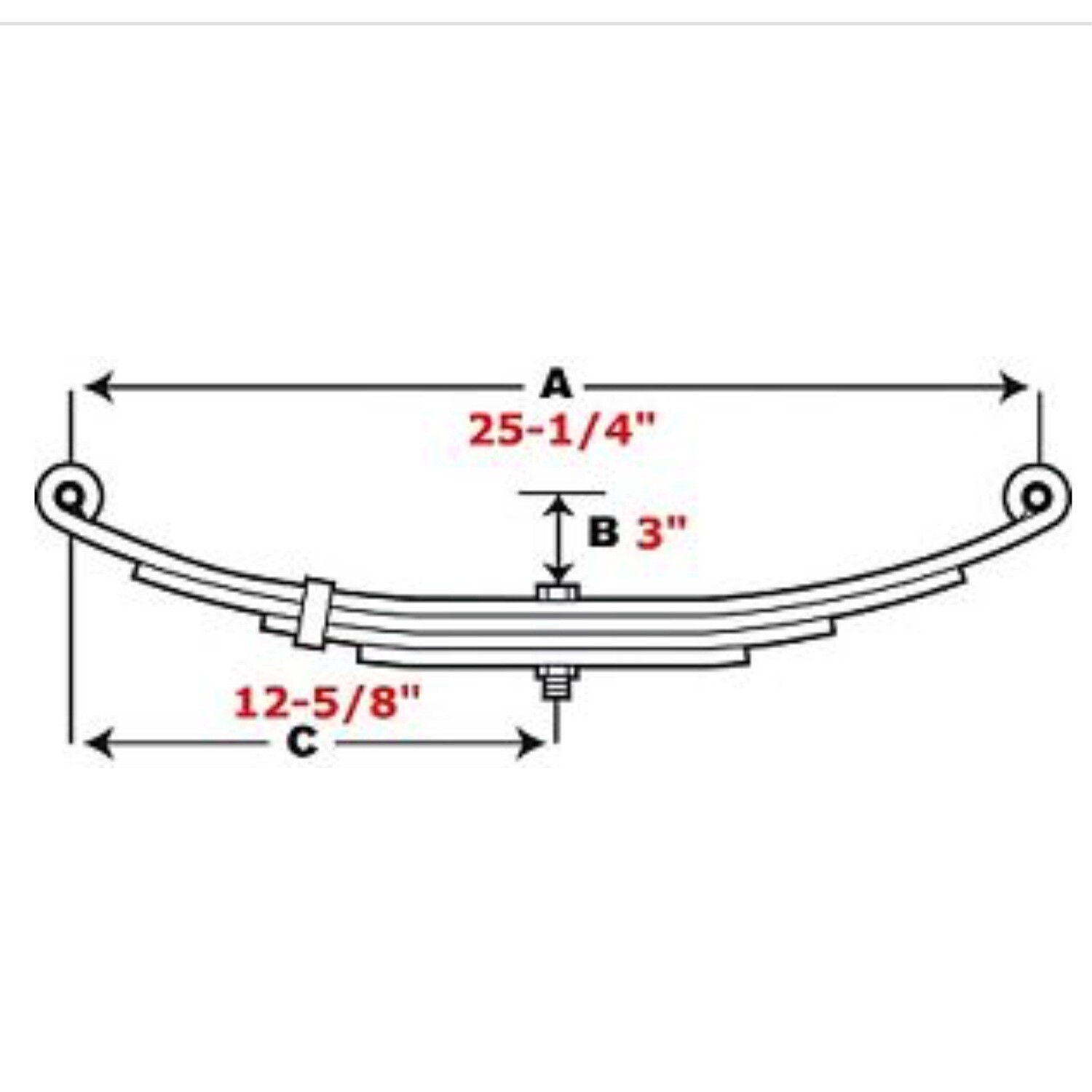 SO - Leaf Spring 26 SO - Leaf Spring 26" Center Eye to Eye - 1726