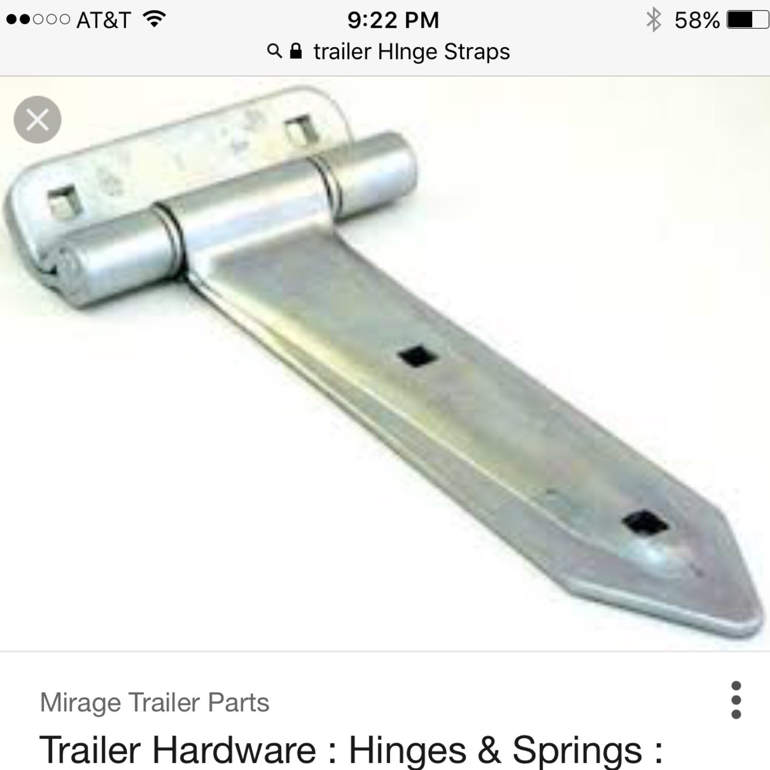Hinge Strap 8in Hinge: 233100 Hinge Strap 8in Hinge: 233100