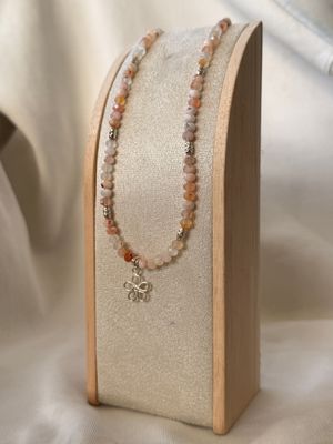 ​Kirschblütenstein Halskette