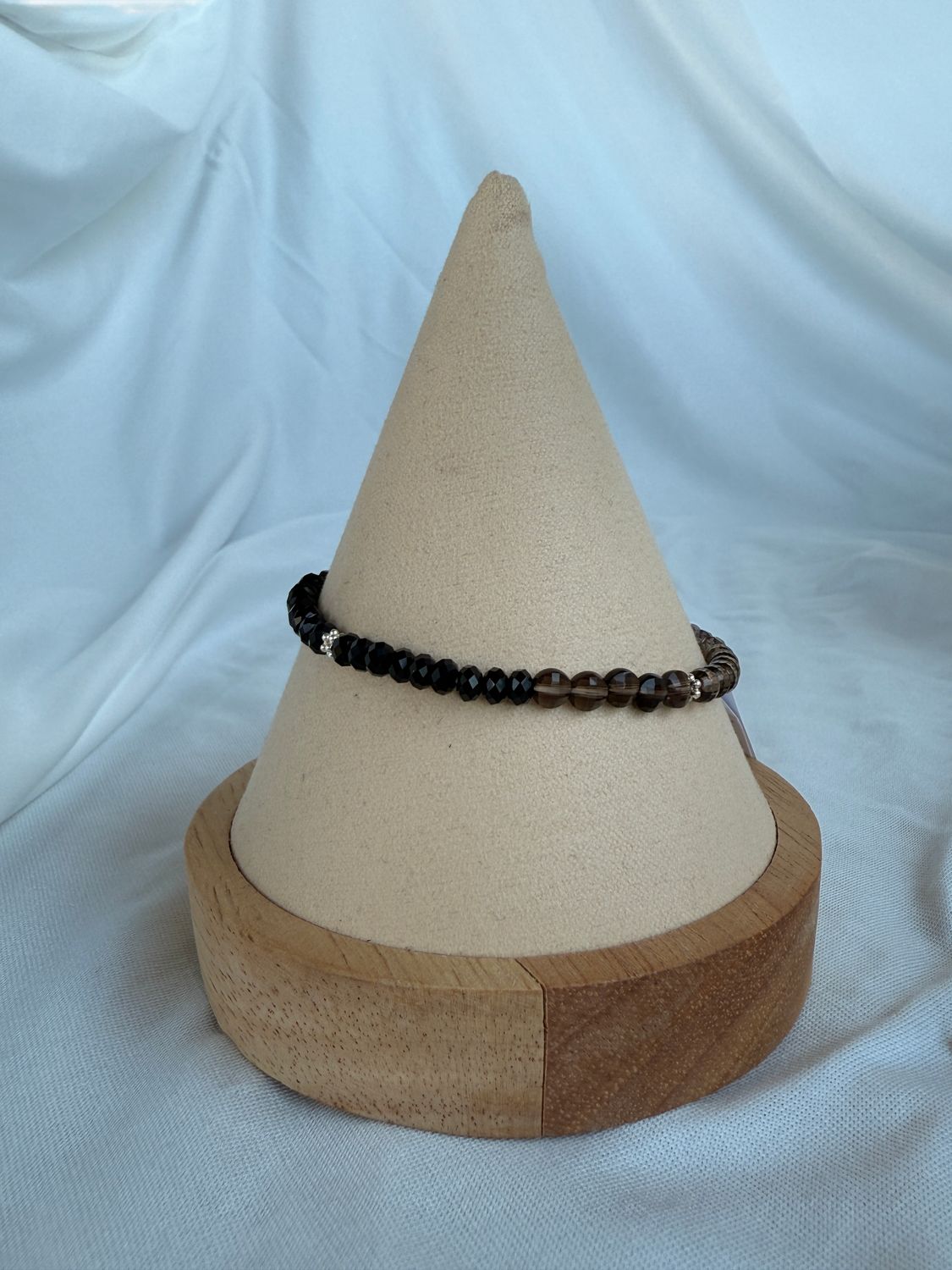 Rauchquarz &amp; Onyx Armband