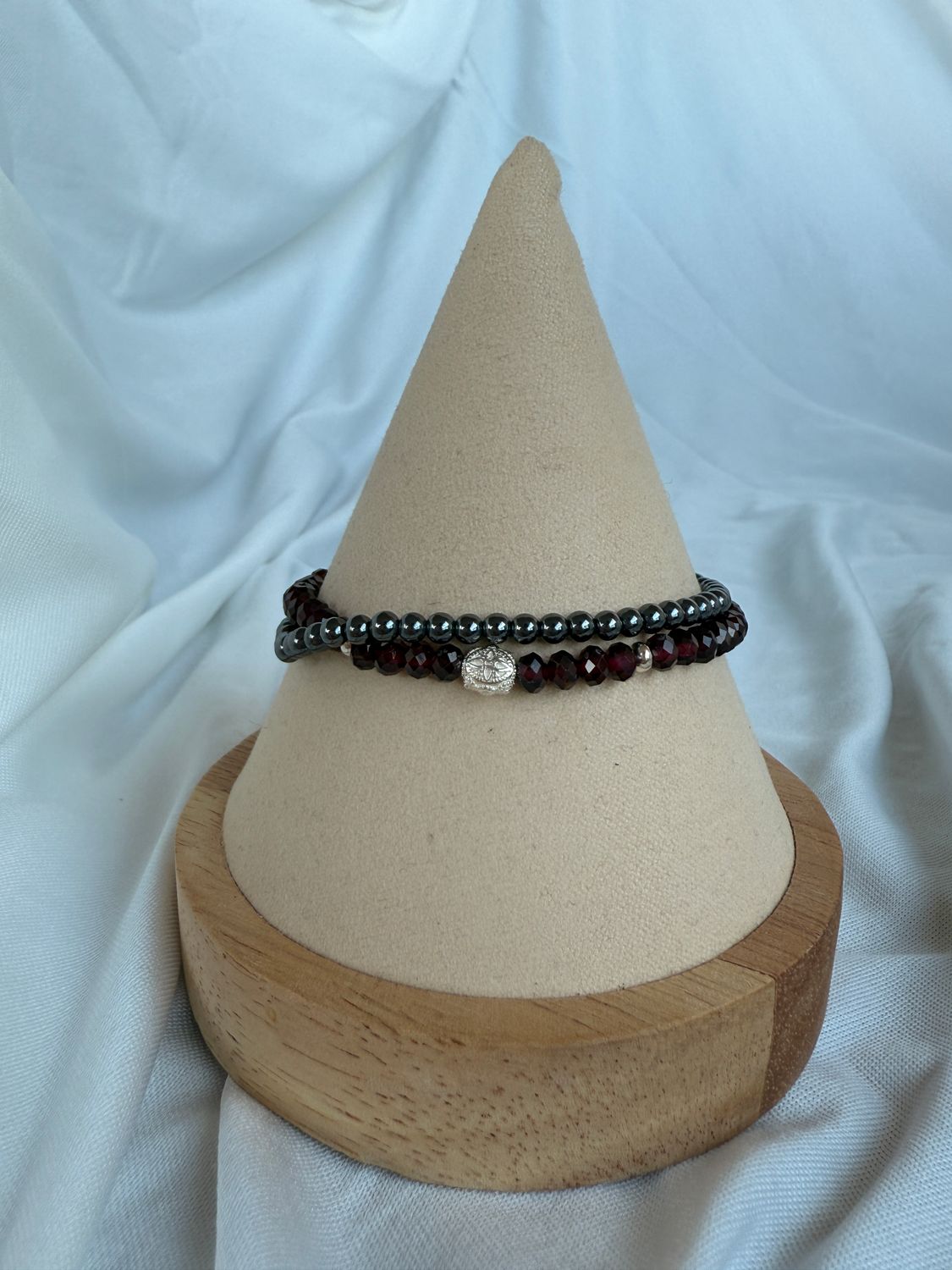 Granat &amp; Hämatit Armband