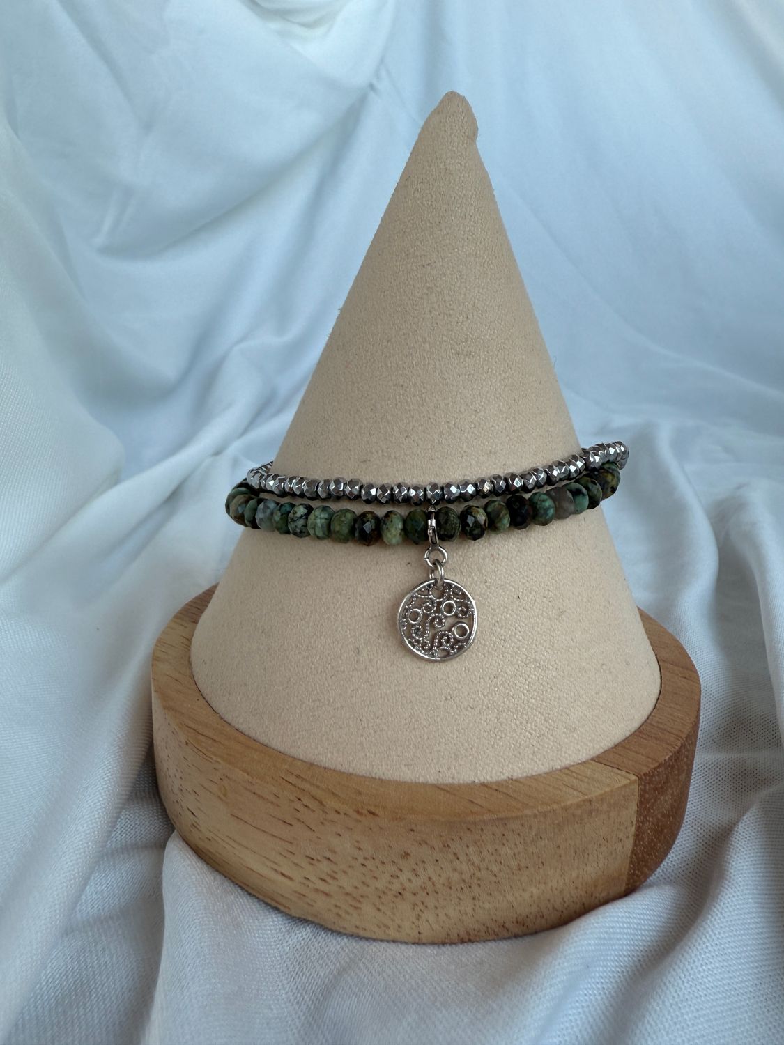 Afrikaturkis &amp; Hämatit Armband