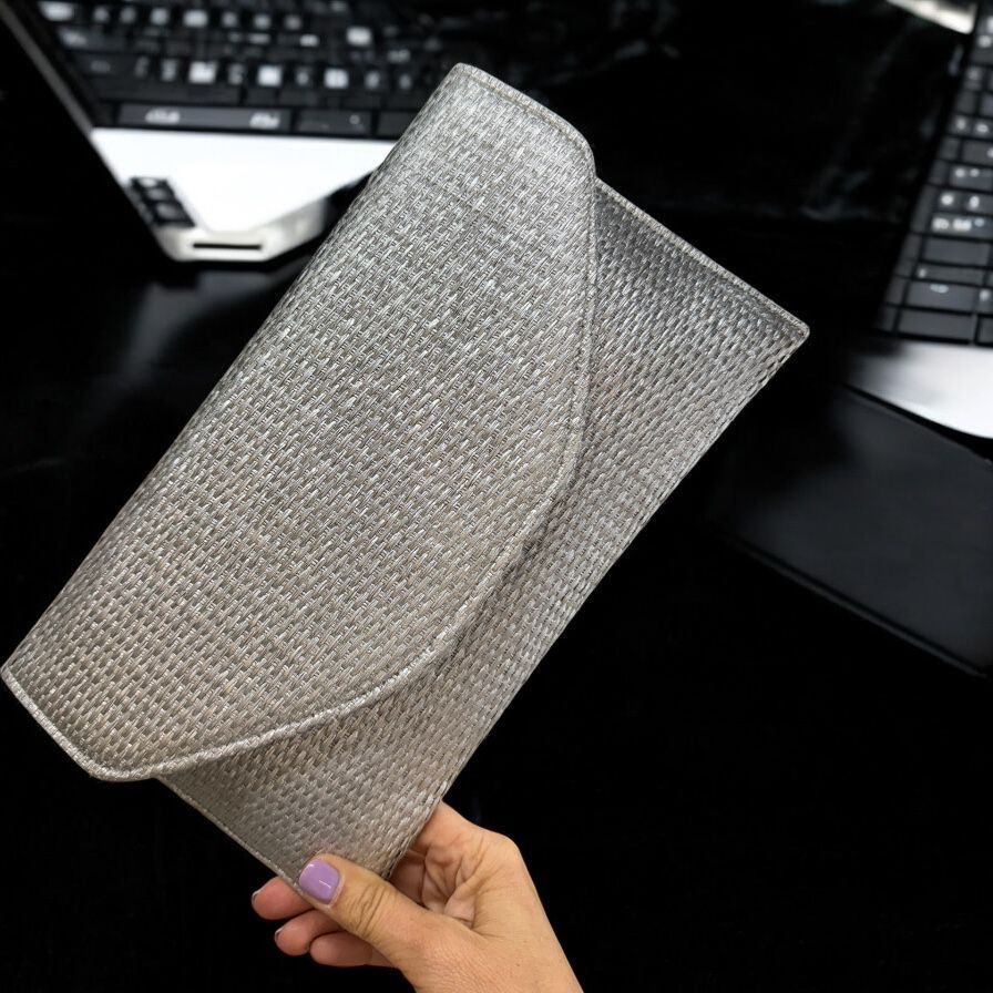 Textured Envelope Pouches, Color: Silver