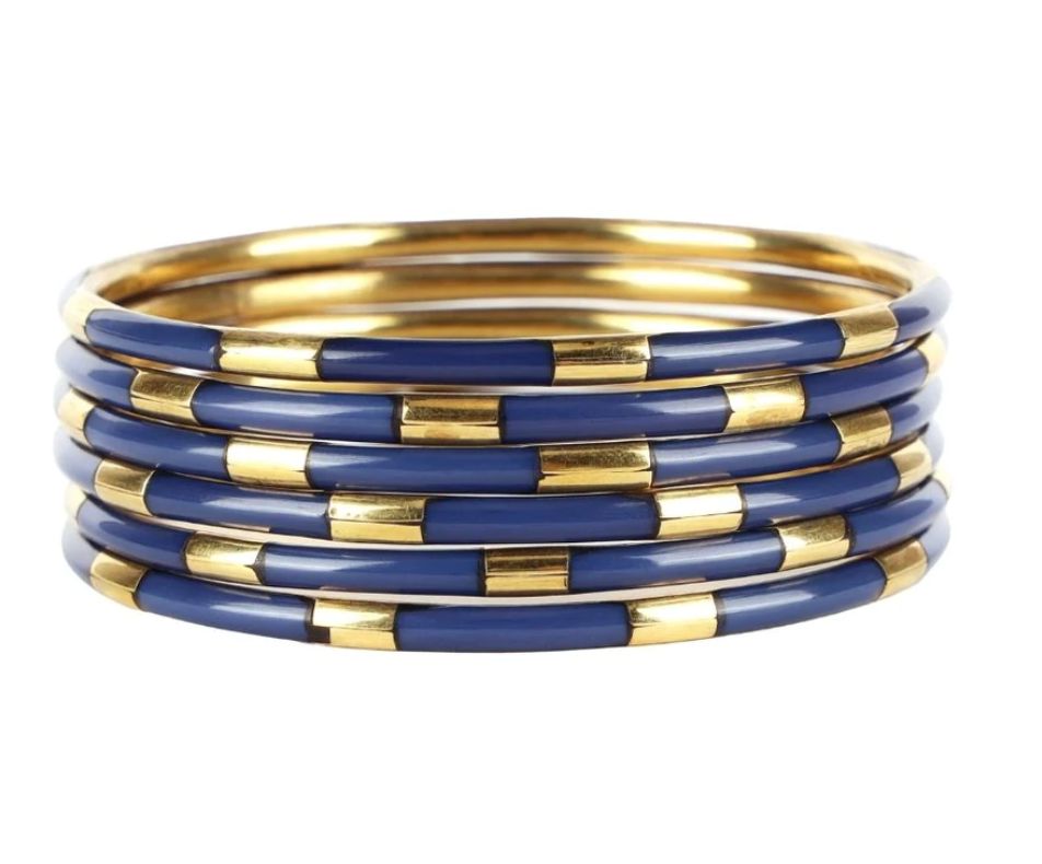 Veda Bracelet (Set of 6), Color: navy