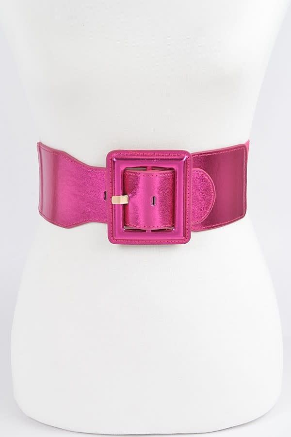 Metallic Elastic Belt (more Colors), Color: fucsia