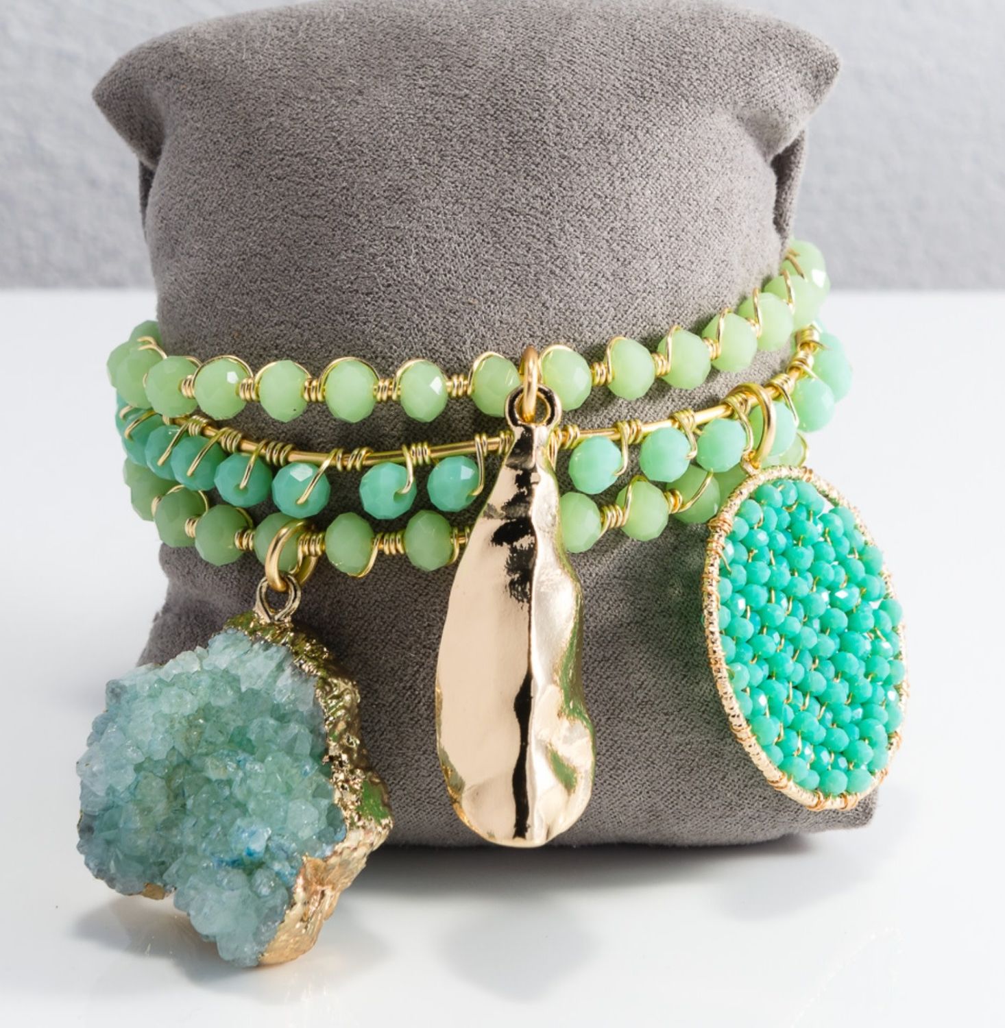 Pulsera Agata , Color: Hoja 1