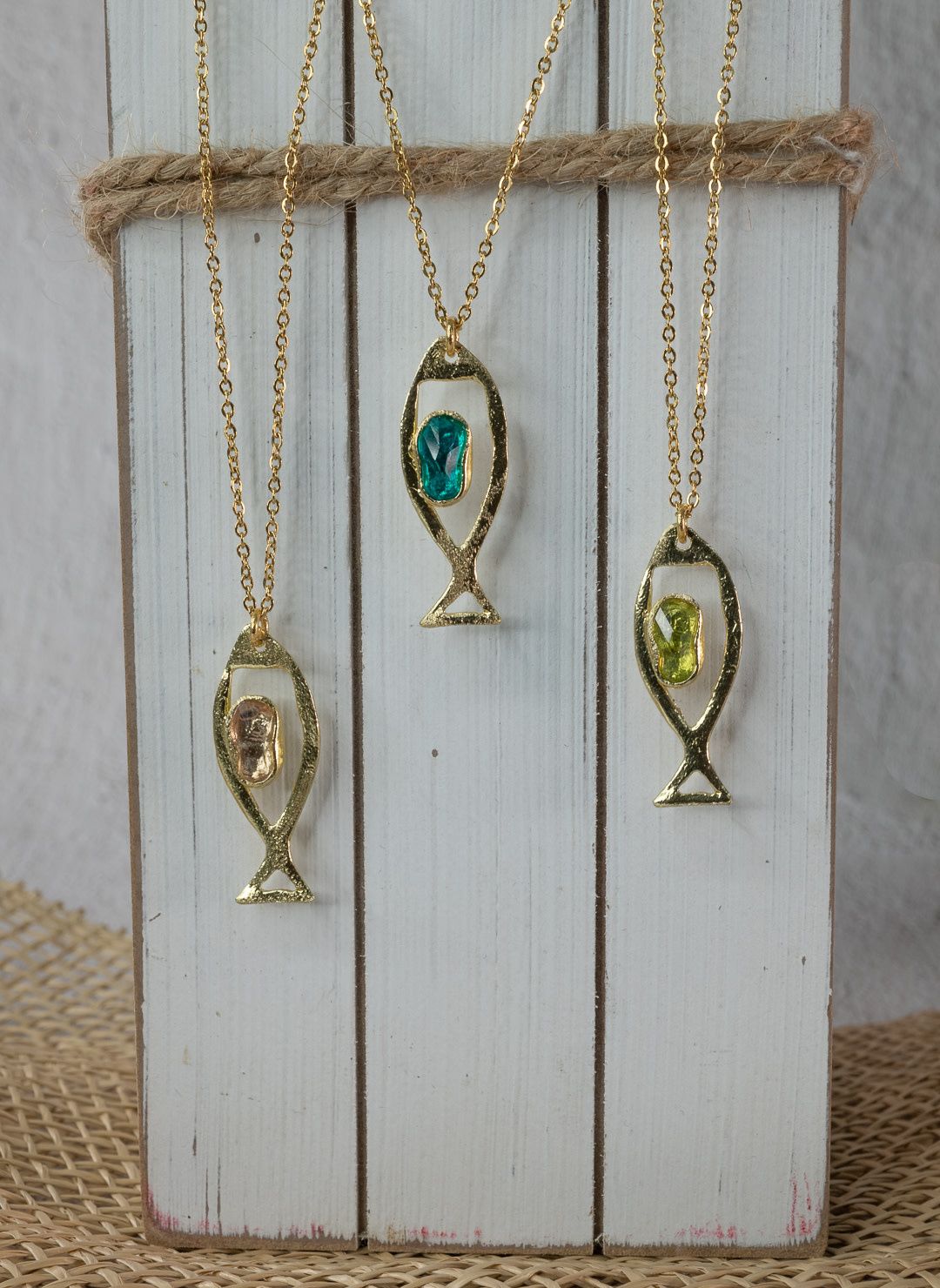 Fish  Kalliope, Color: Blue, Size: Necklace Only