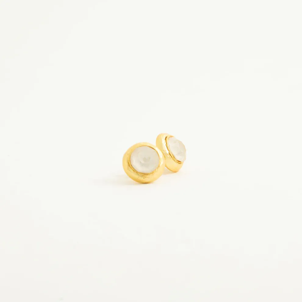 Collar de Cordón y Aro Irregular, Color: WHITE STONE