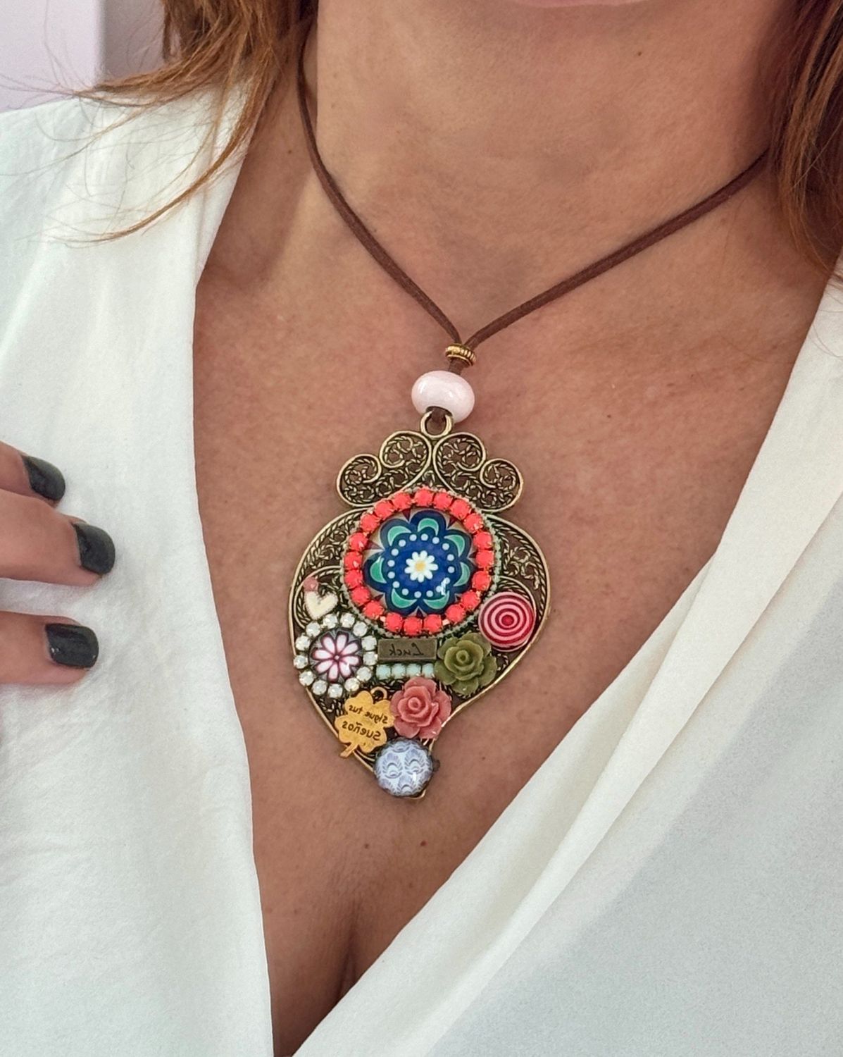 Vintage necklace , Size: Sacred heart