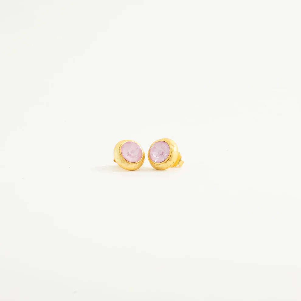 Collar de Cordón y Colgante Circular, Color: light pink