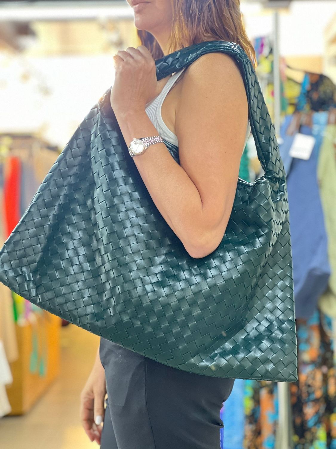 Chic Tote(more Colors), Color: green