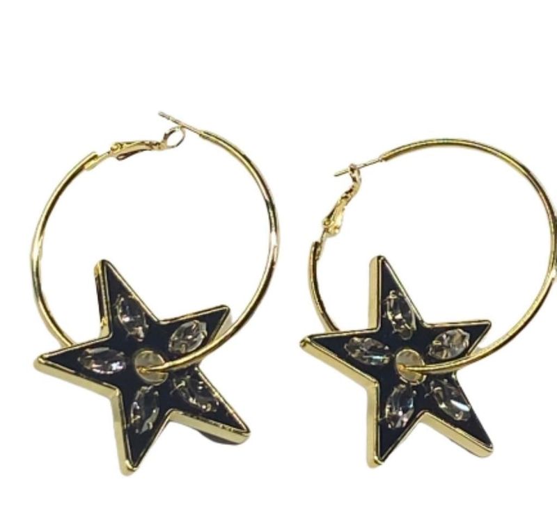 Black Star Earrings