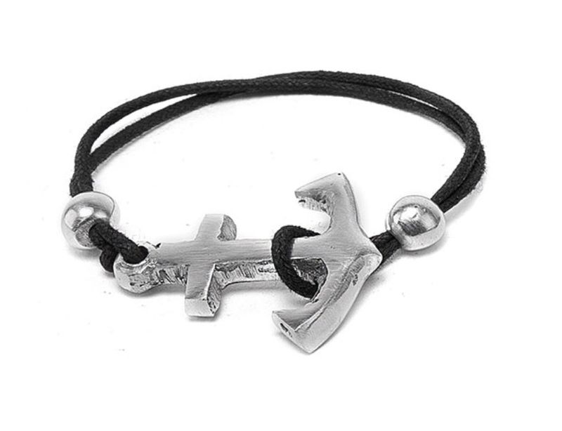 BRACELET BLACK STRING ANCHOR