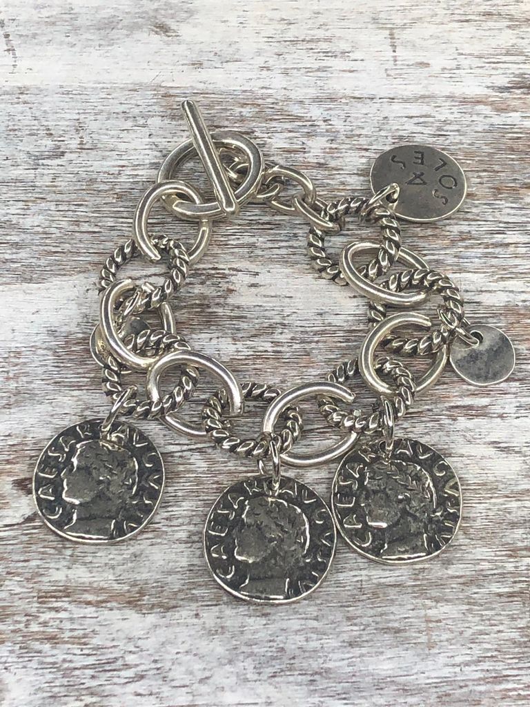 3 coins caesar bracelet