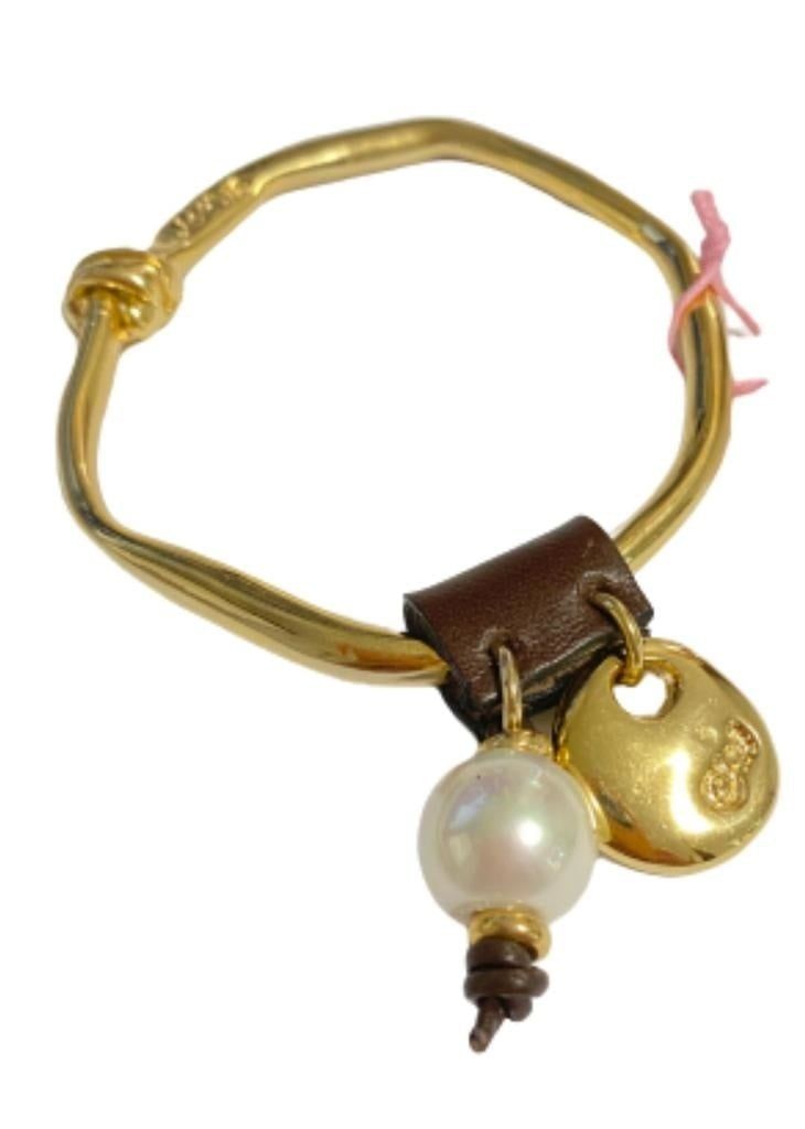 ASHANTI pulsera, chocolate, gold
