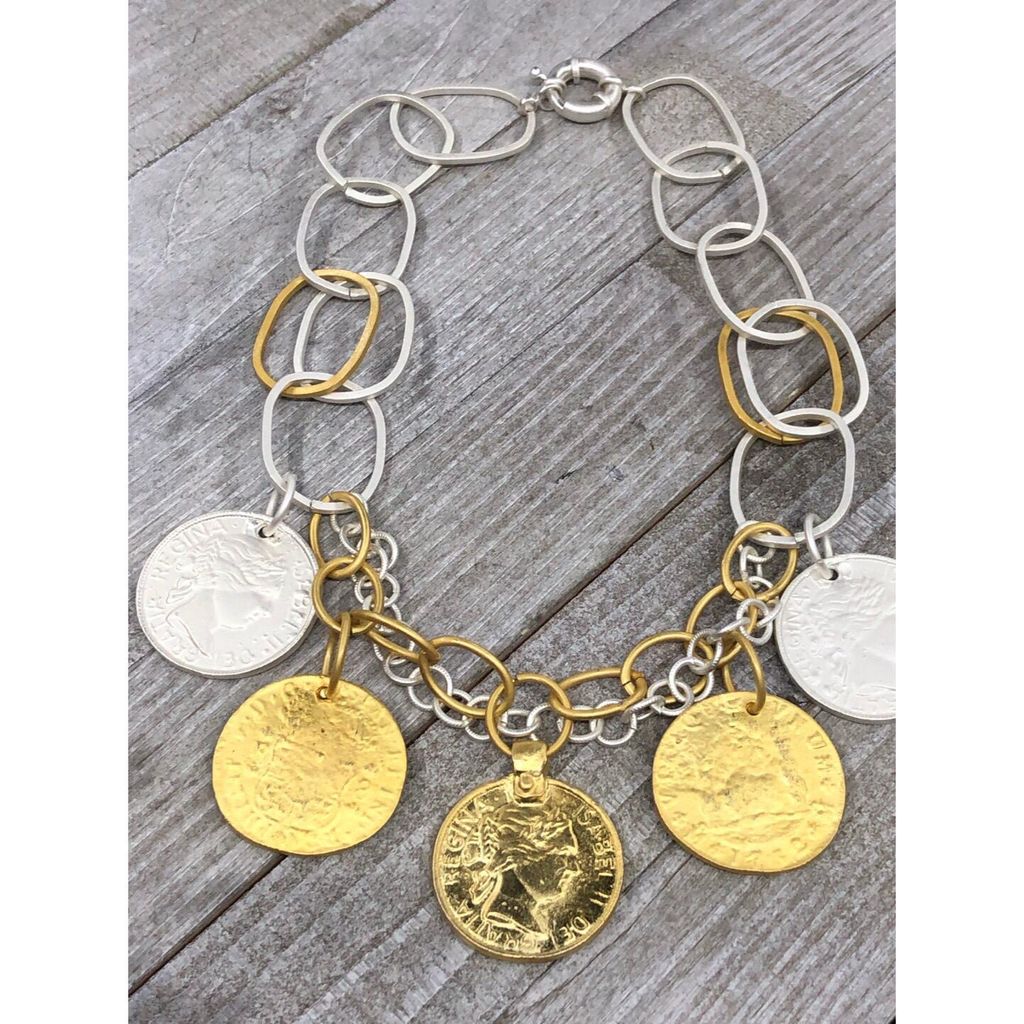 Coins Necklace 4 Soles 19”