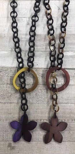 Collar Largo Flor Resina