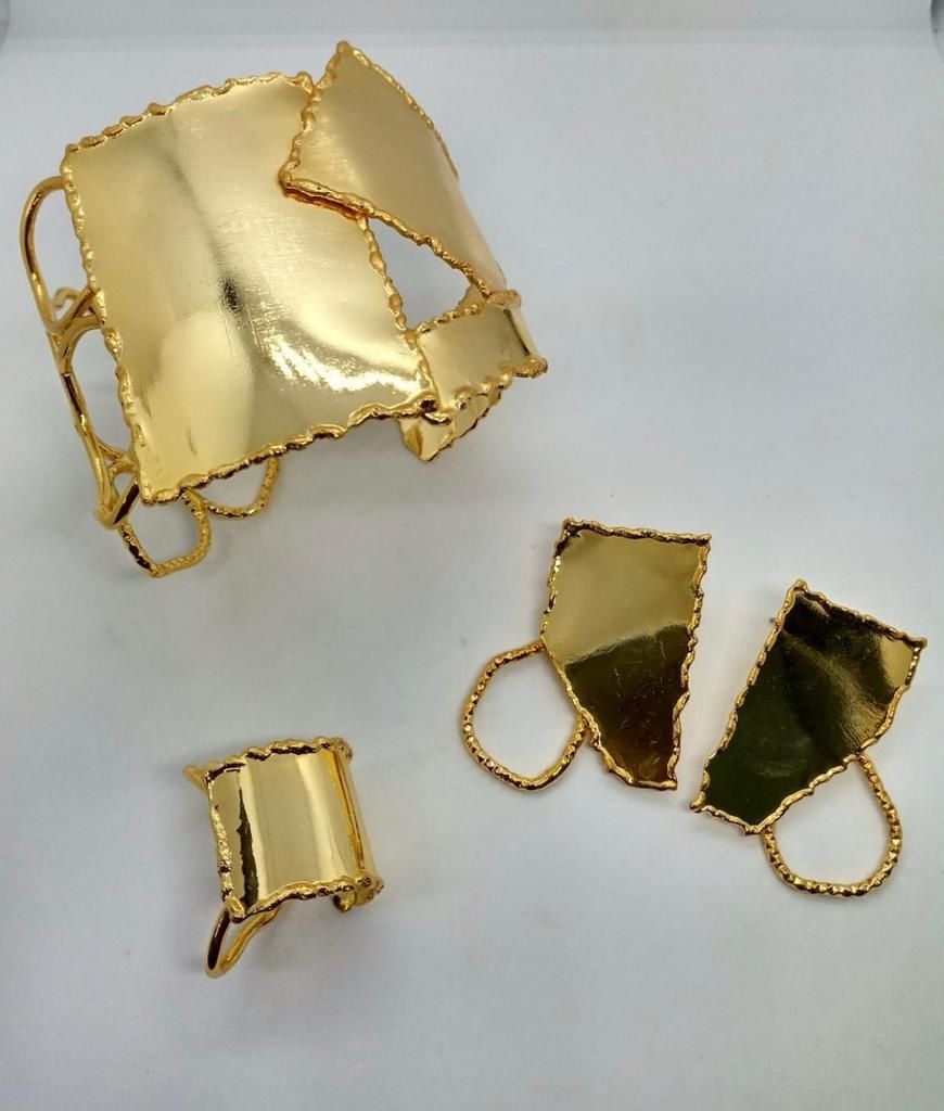 cuff brass jewelry, hand made