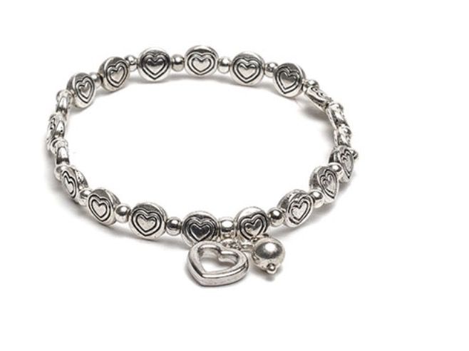 ELASTIC BRACELET CARVED HEART