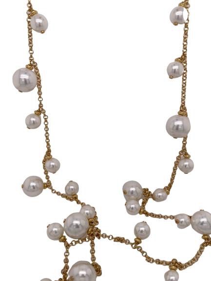 White Pearl Long Necklace