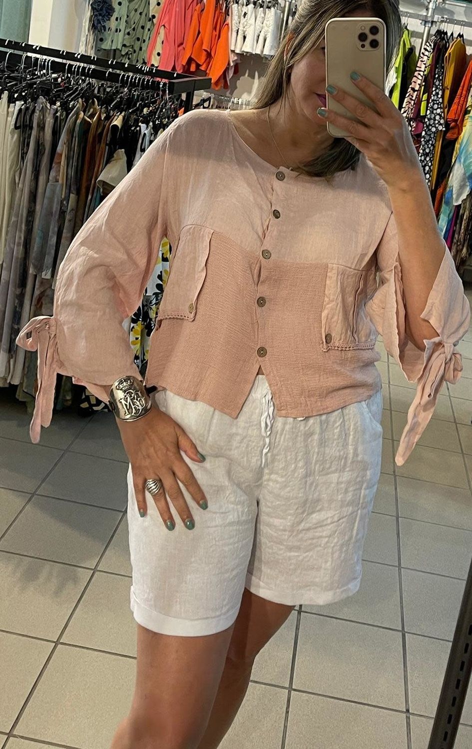 linen bluse one size 