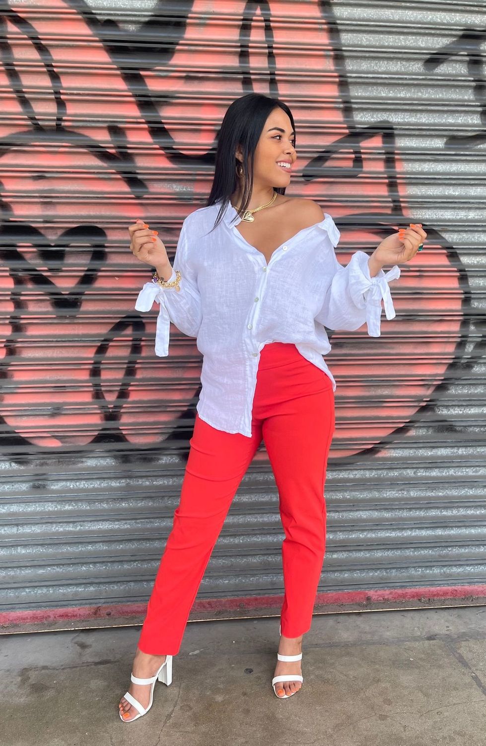 Krazy Larry Pull-On Ankle Pants Tomato