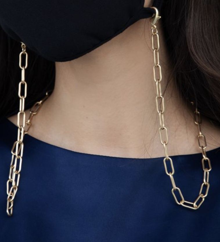 18K Gold Plated Necklace Mask