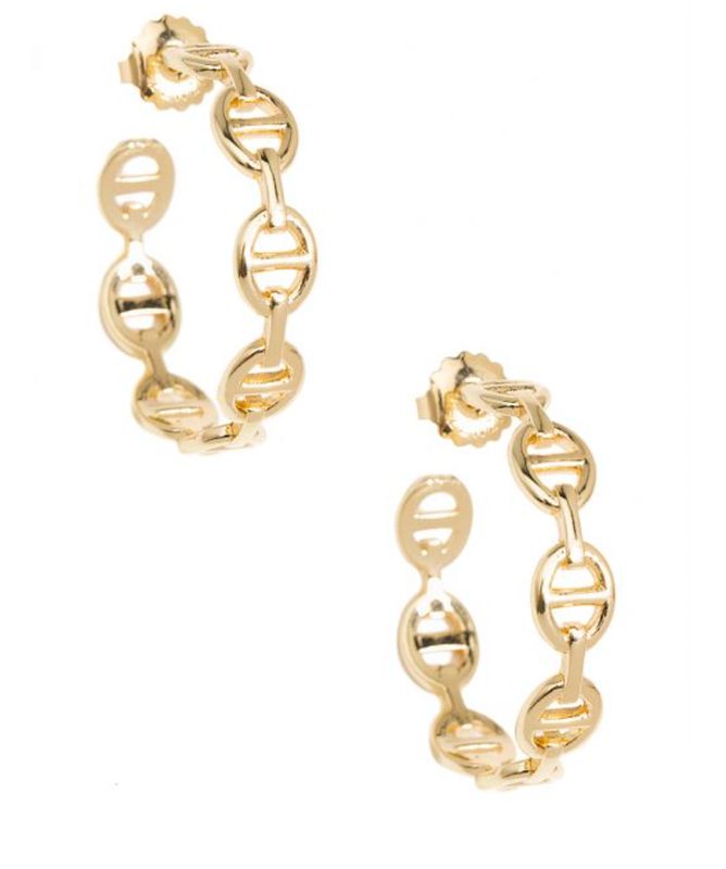 Small Mariner Link Hoop Earring Jewelry