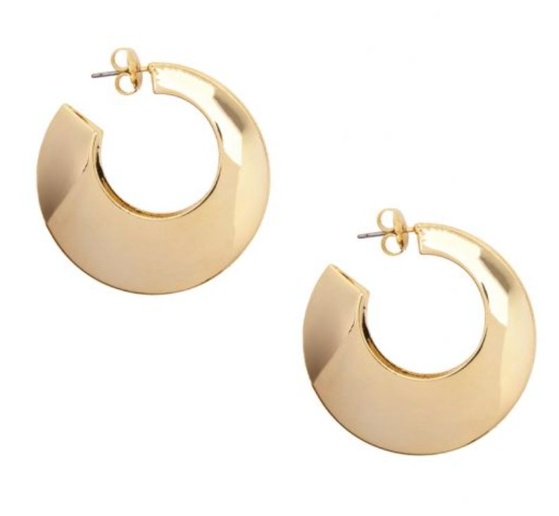 Shiny Painted Metal Hollow Hoop Earring