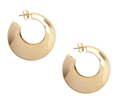Shiny Painted Metal Hollow Hoop Earring