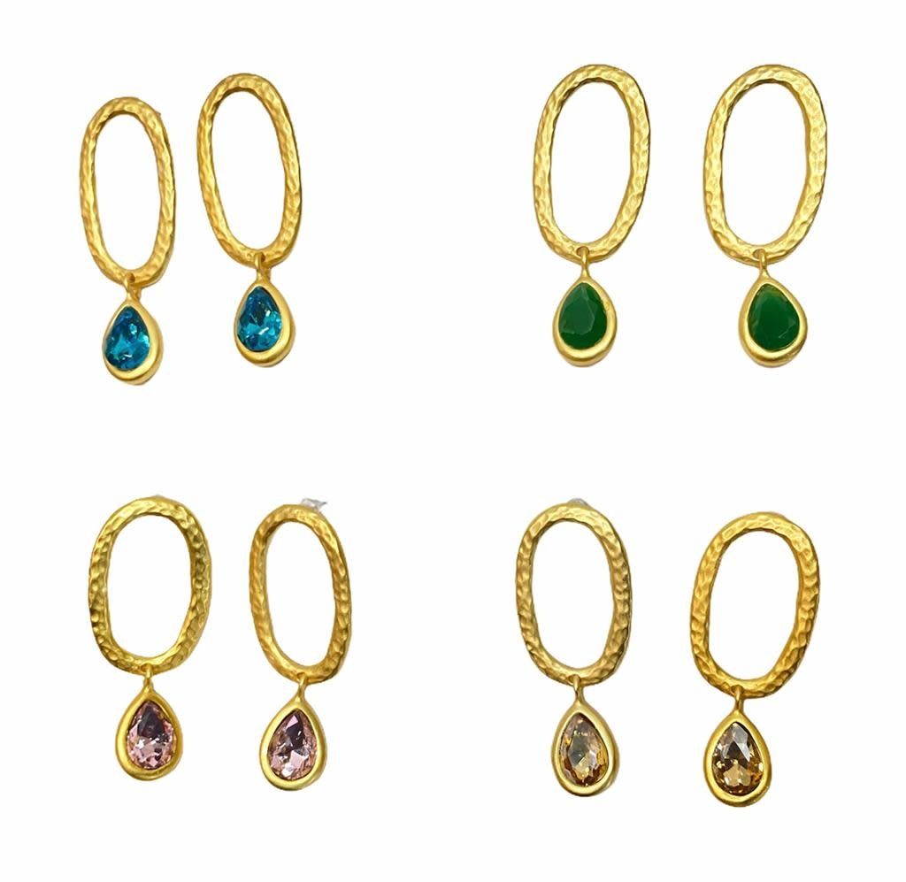 Gold Crystal Earrings