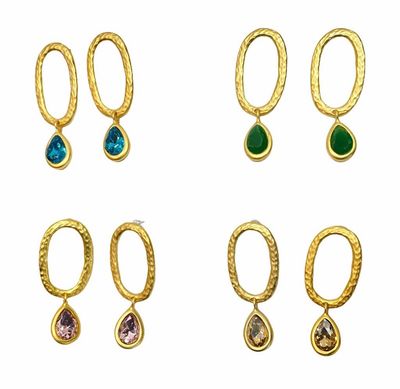 Gold Crystal Earrings