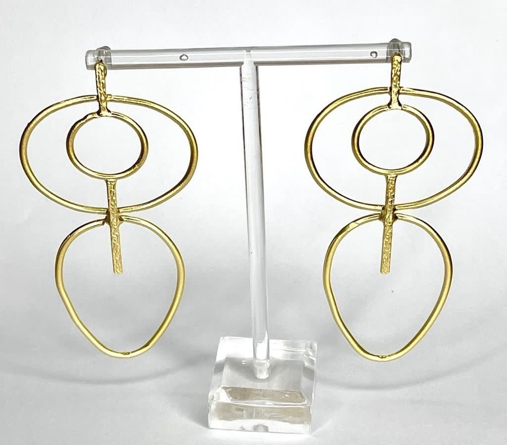 Gold  Circle Earrings