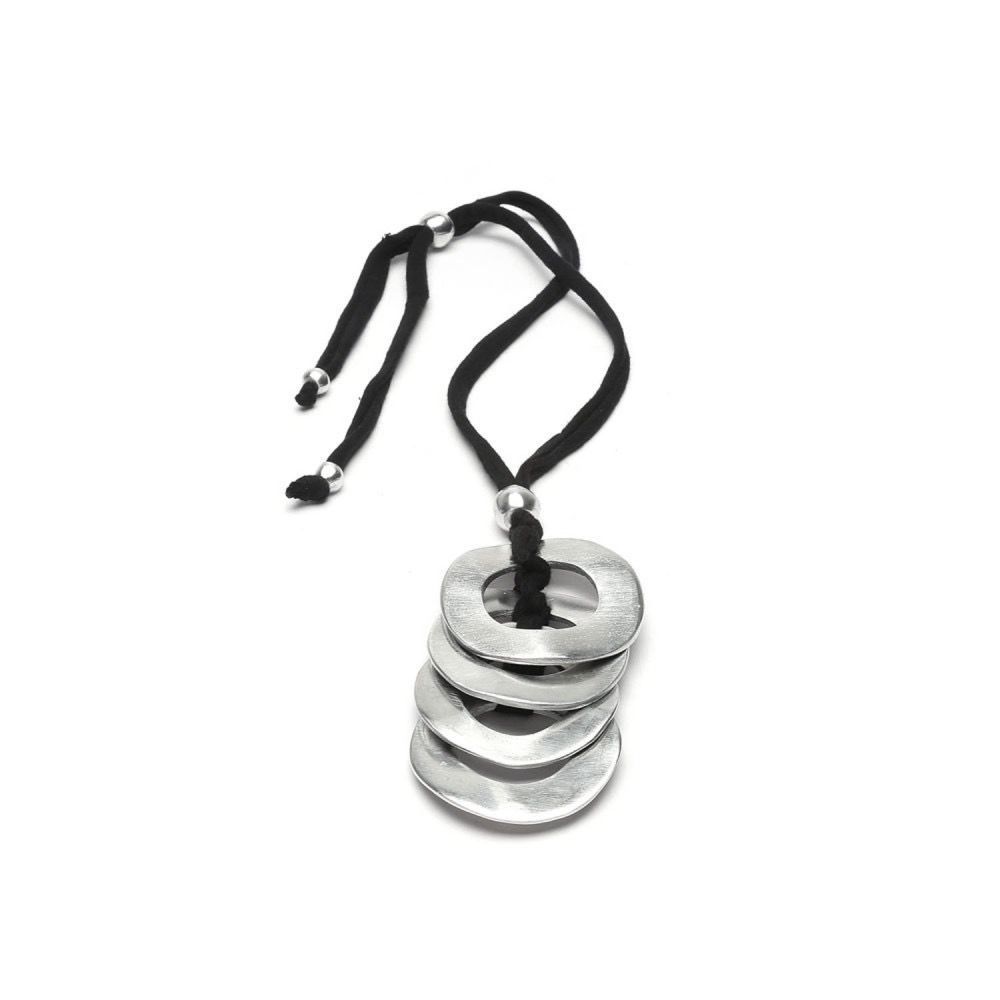 1821 PENDENTE JERSEY 4 RONDE NERO