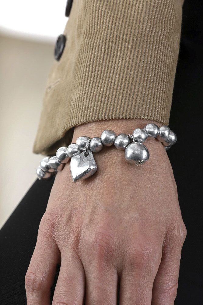 BRACELET BOULE ANNEXE: COEUR BOMBE&#39; E BOULE