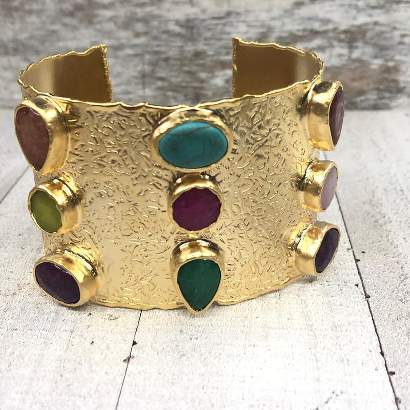 Multi Stone Cuff
