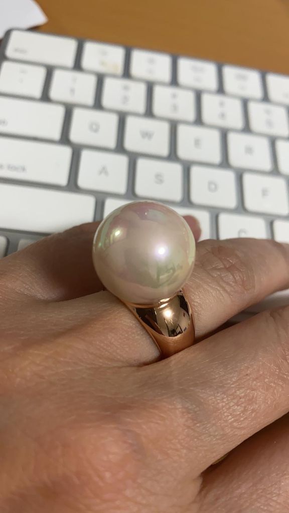 Pearl Ring Rose Gold 18k