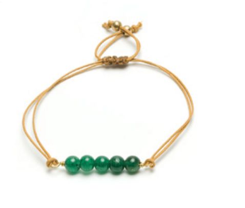 Brazalete barra agata verde