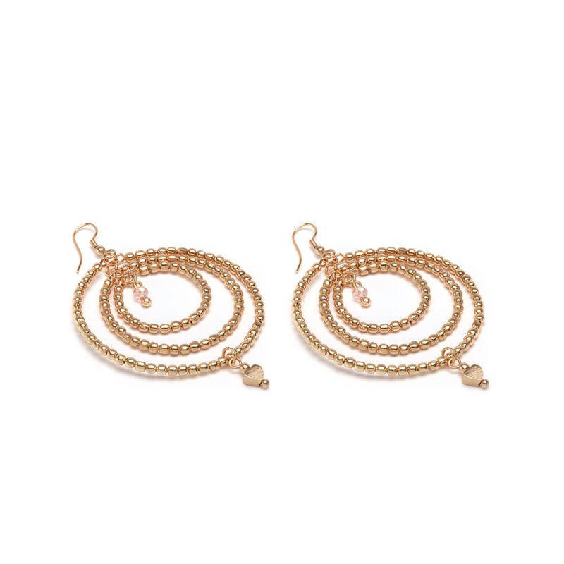 EARRINGS MULTICIRCLES MICRO SPHERES HEARTS