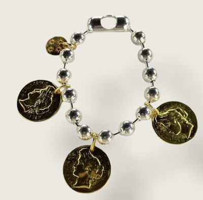 3 coins bracelet