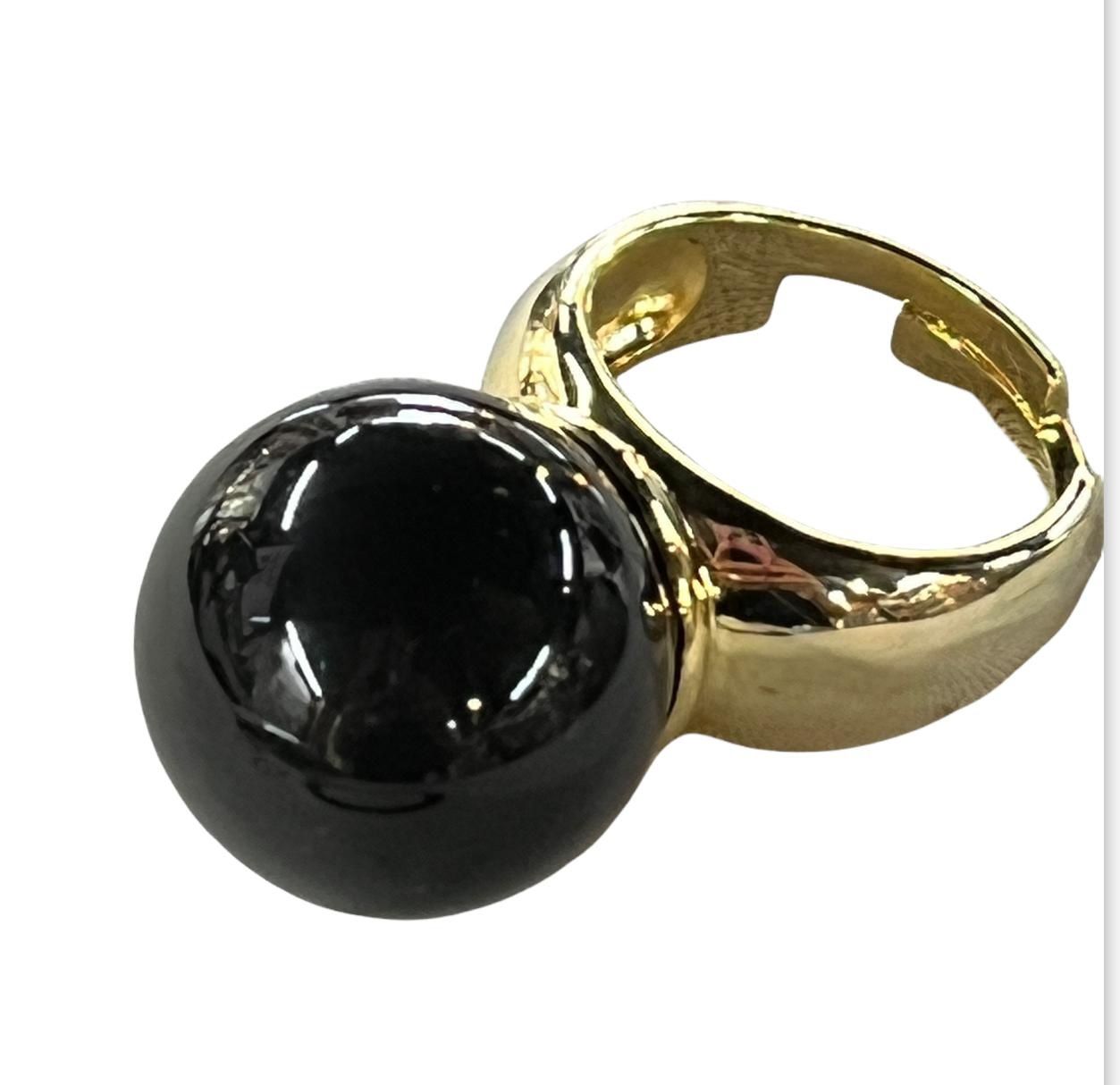 Adjustable Black Ring