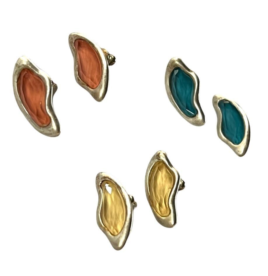 Silver Crystals Studs