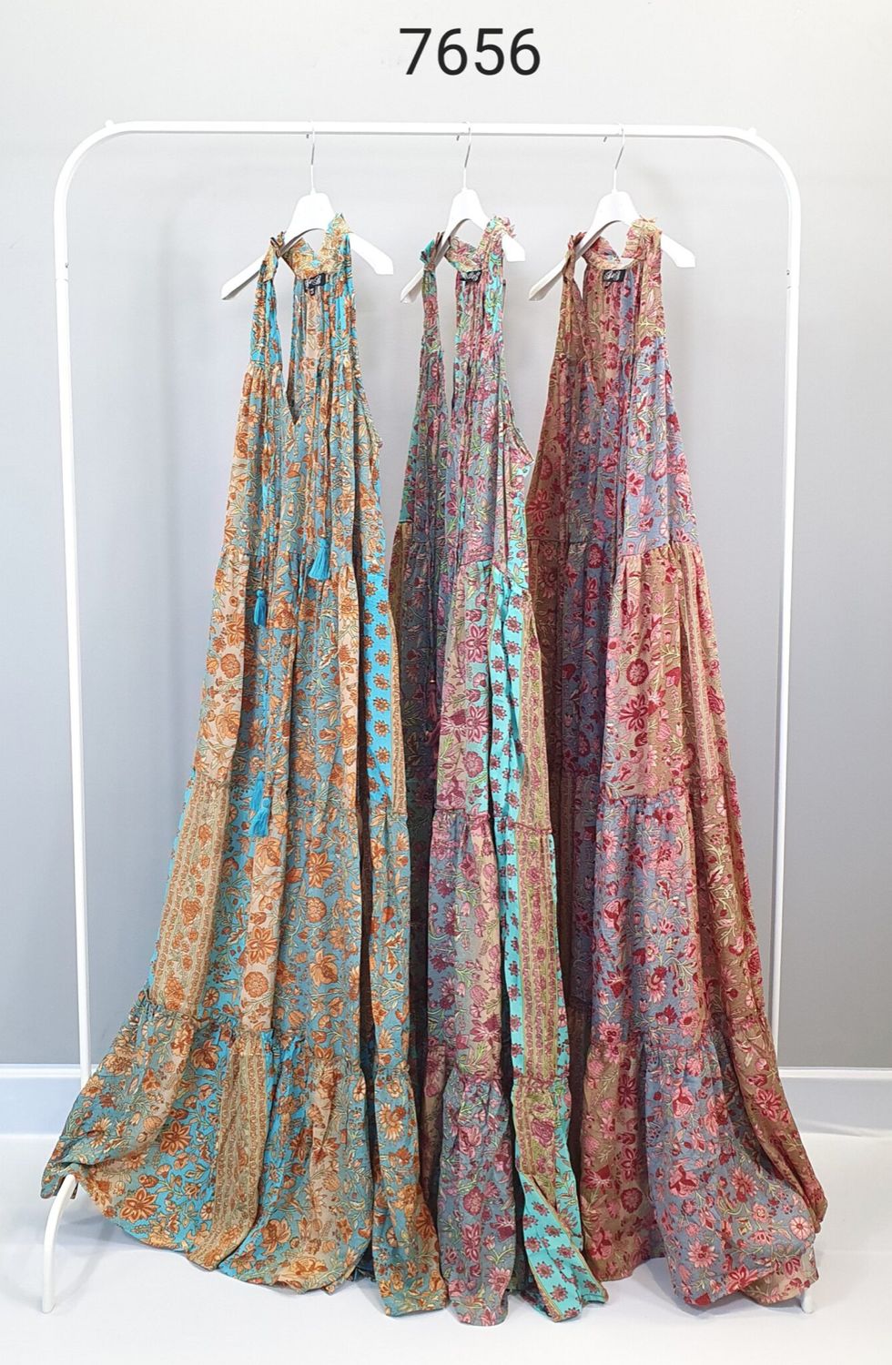 Copy of d7640 Long Dress Silk Collection