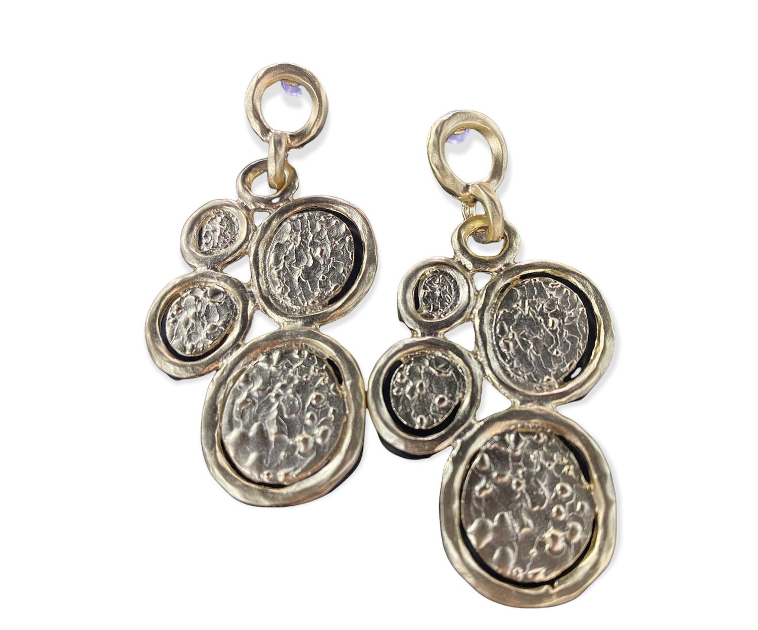 Gold Plated Multi Circles Earrings